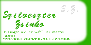 szilveszter zsinko business card